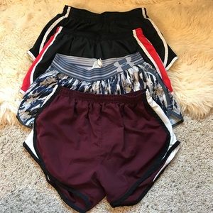 4 pairs of running shorts